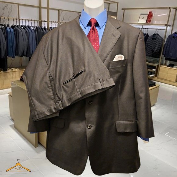 Hickey Freeman Suit - 48R/44, Charcoal Gray, Wool, EUC, Made in USA - Picture 1 of 13
